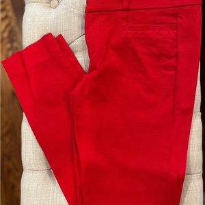 Banana Republic Sloan Ankle Pants Red 0R Like New